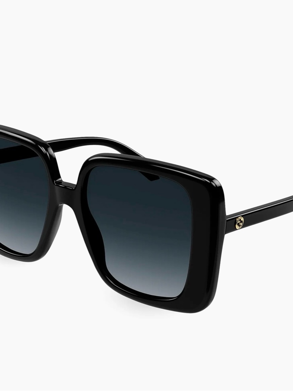 Gucci Black Oversized Square Women's Sunglasses